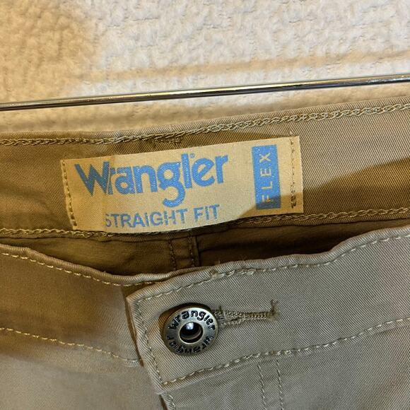WRANGLER Khaki straight fix flex Flex size 40X30 - Picture 2 of 8